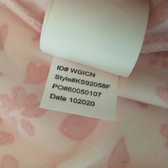 Kate Spade Modal Pajama Top Wmn's Sz M 3/4 Sleeve button Up Pink red Heart s - Picture 11 of 11